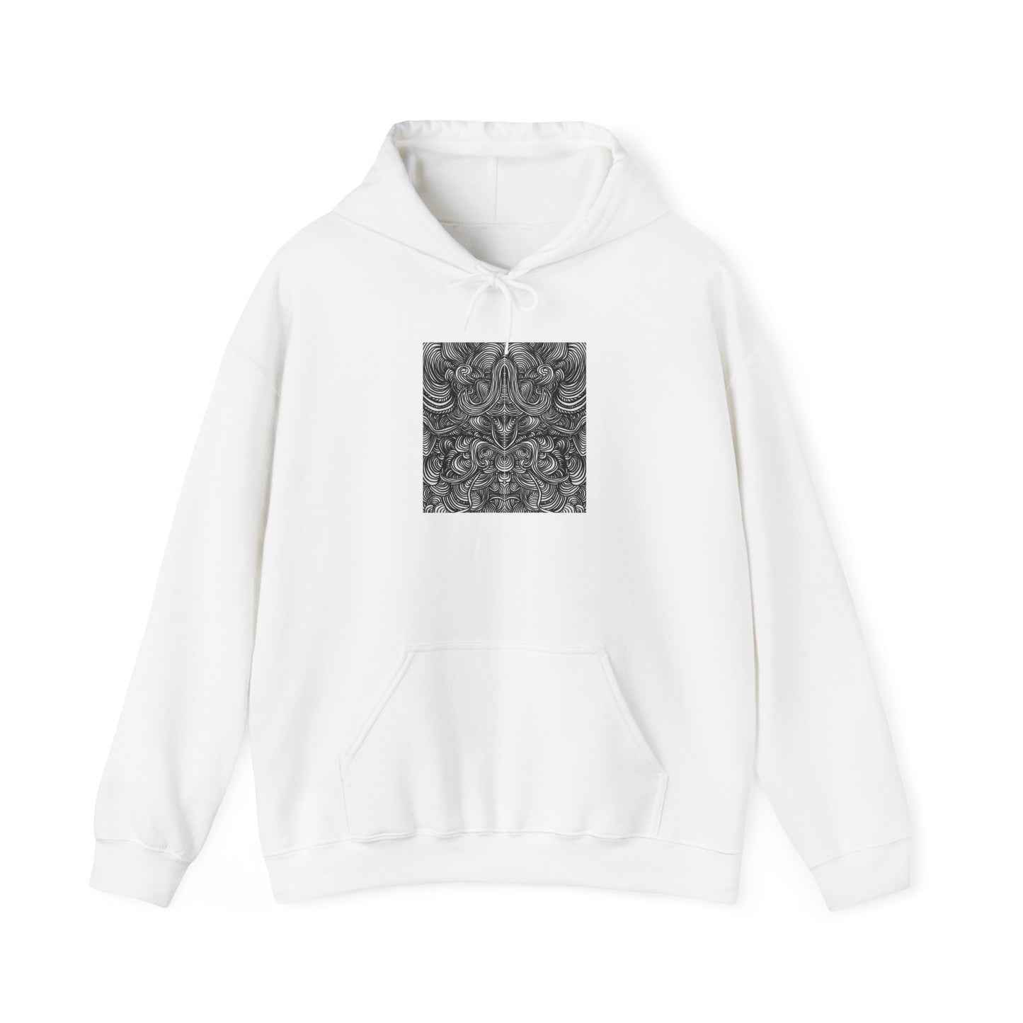 Unisex Heavy Blend™ Original Minimalist Line Art Full Size Hooded Sweatshirt - Liquid