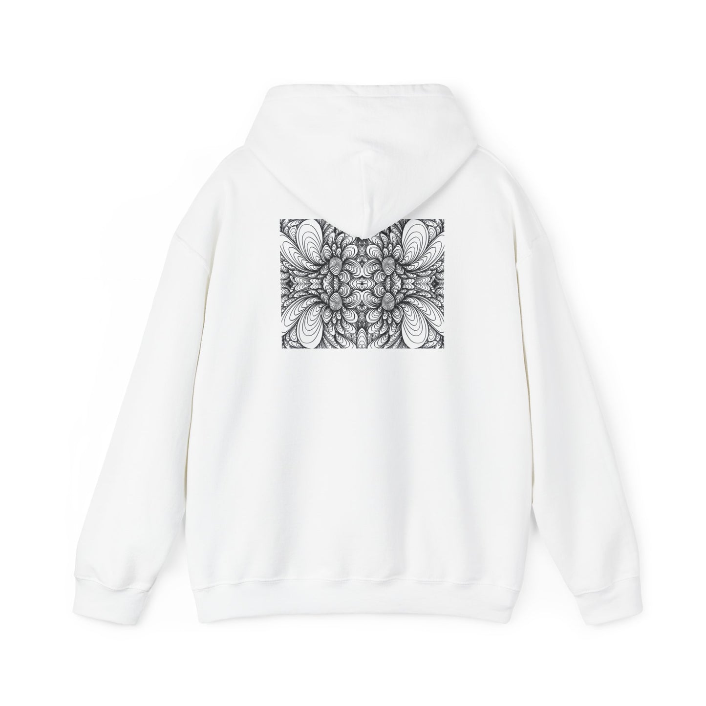 Unisex Heavy Blend™ Original Minimalist Healing Line Art Hooded Sweatshirt - Blooms