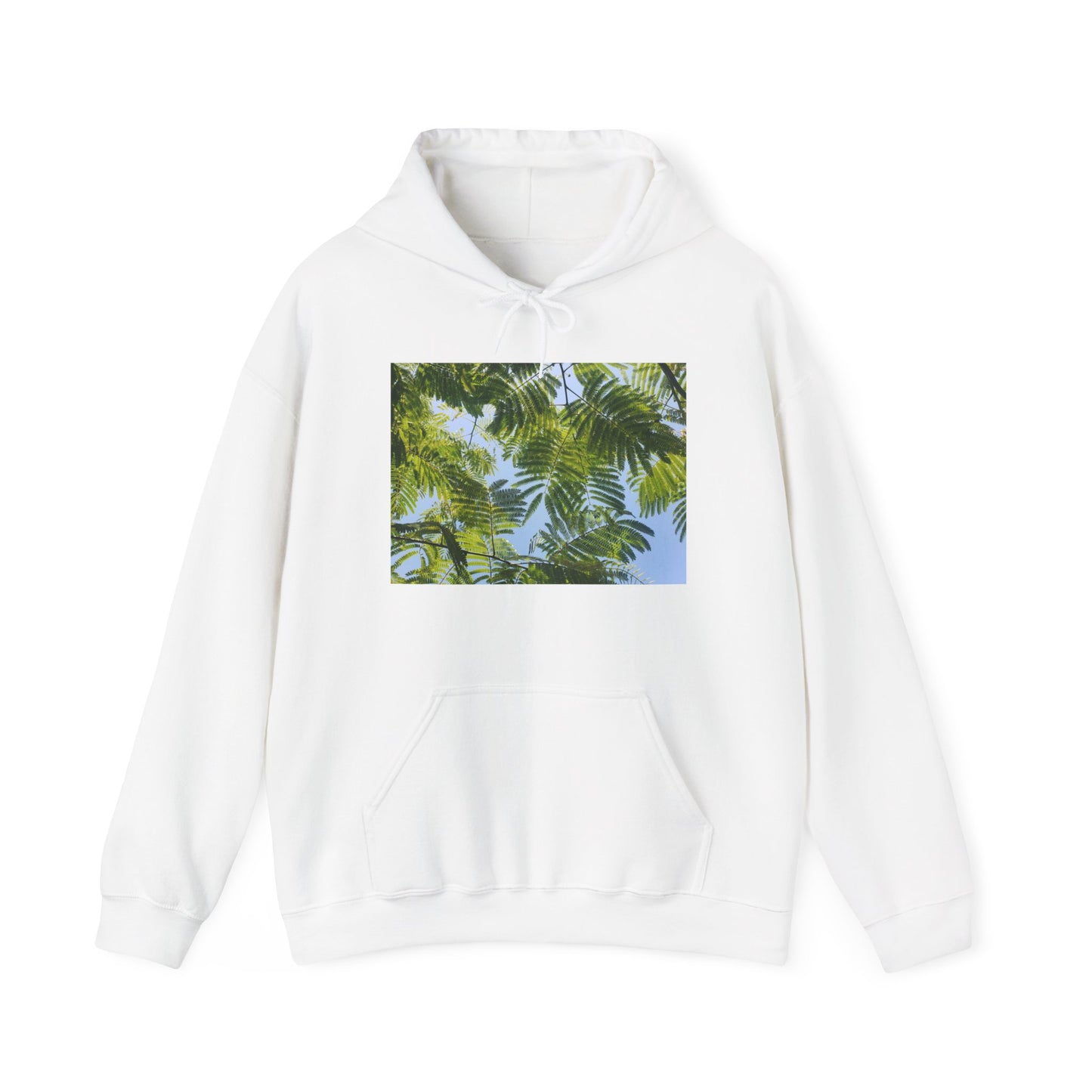 Unisex Heavy Blend™ Original Print Silk Canopy Crewneck Hooded Sweatshirt