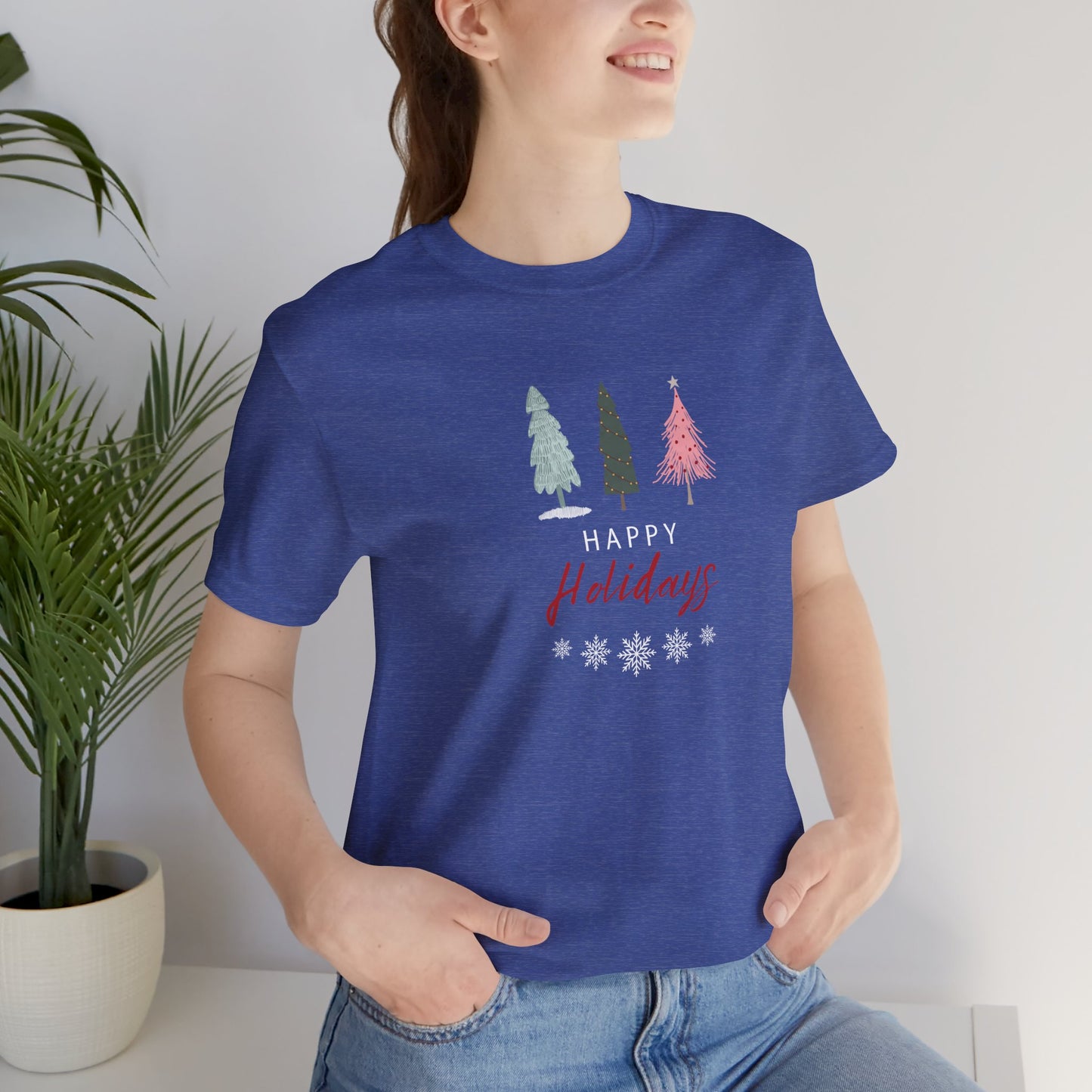 Unisex Jersey Short Sleeve Happy Holidays Seasons Greetings Fall T-Shirt