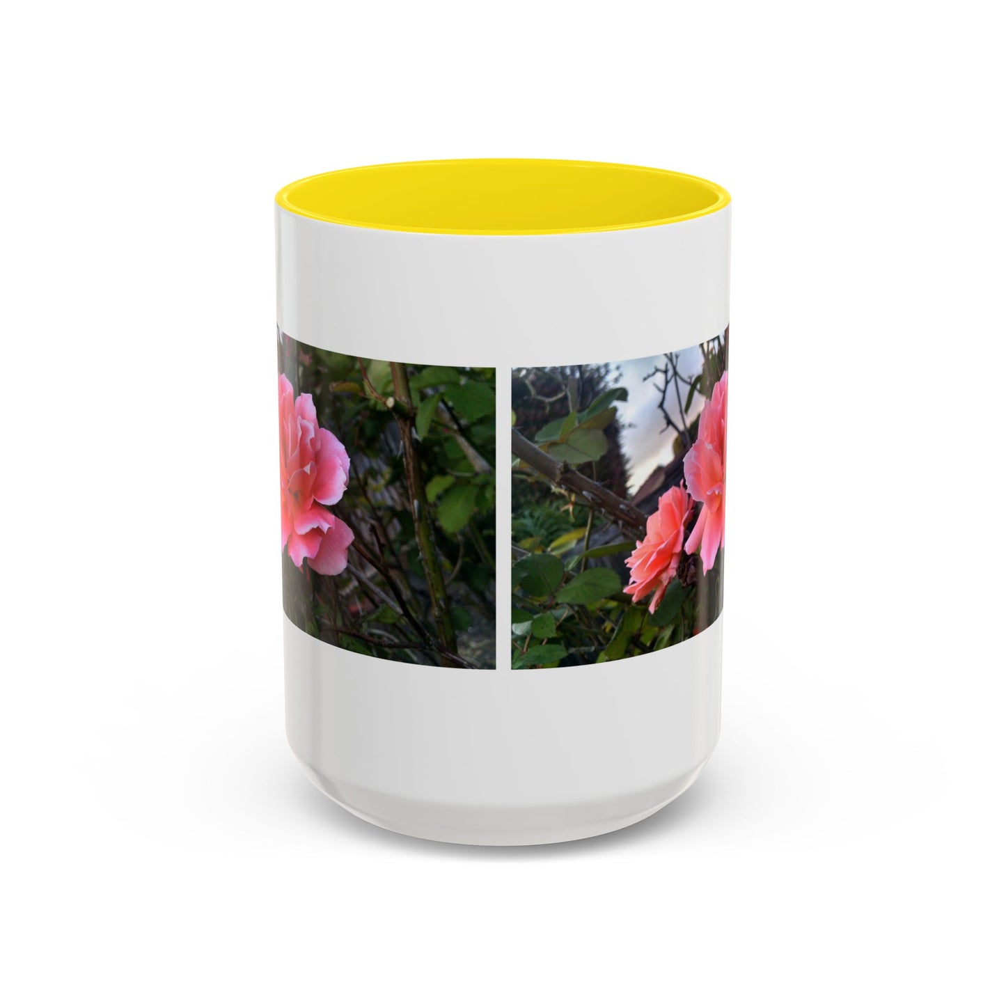 11oz/15oz Garden Themed Double Delight Rose Coffee Mug