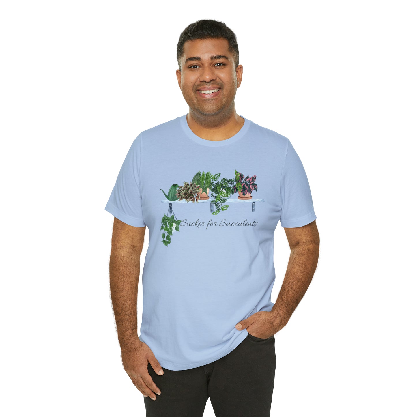 Unisex Gardening Themed T-Shirt Sucker for Succulents