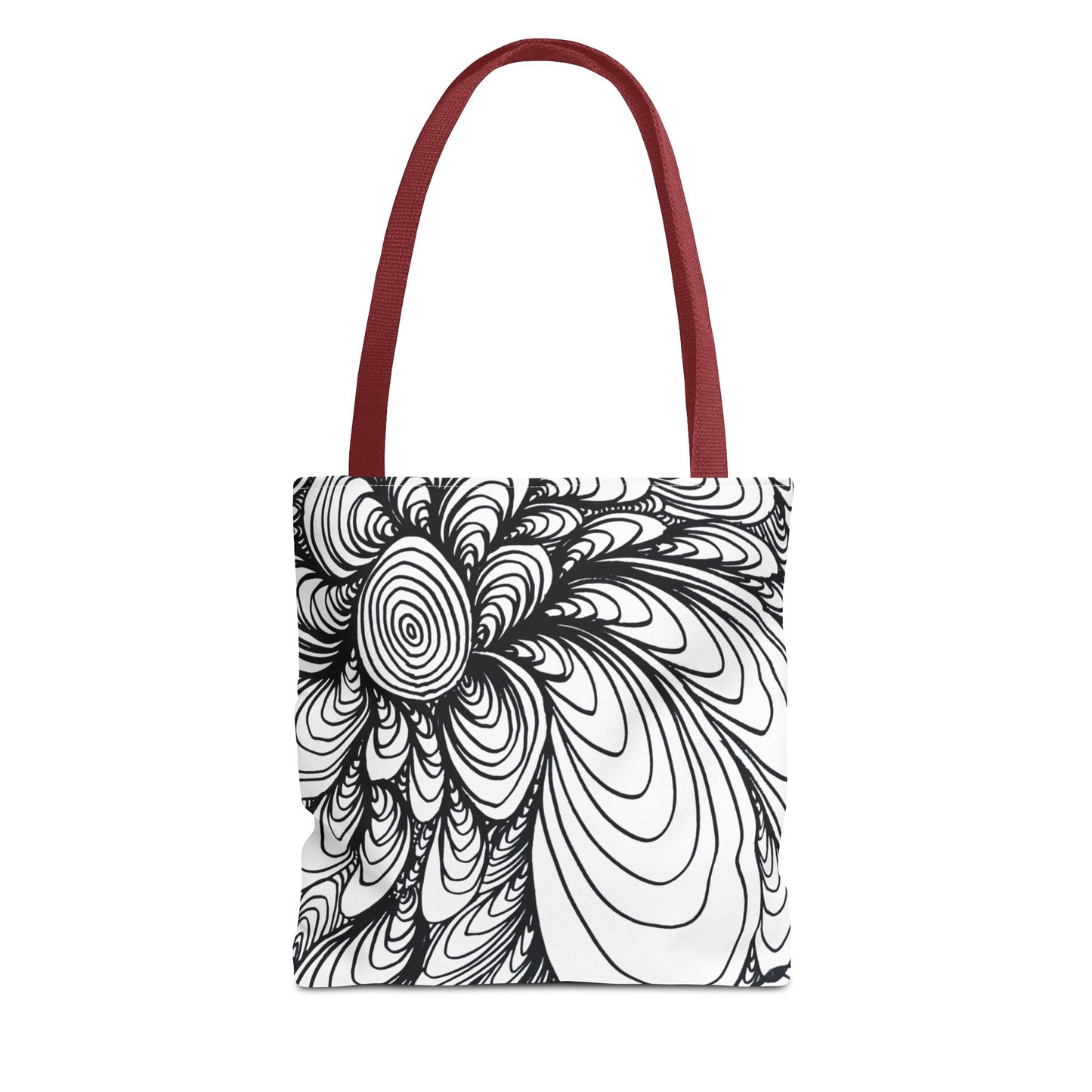 Unisex Original Doodle Art All Over Print Tote Bag - Apricots Noir