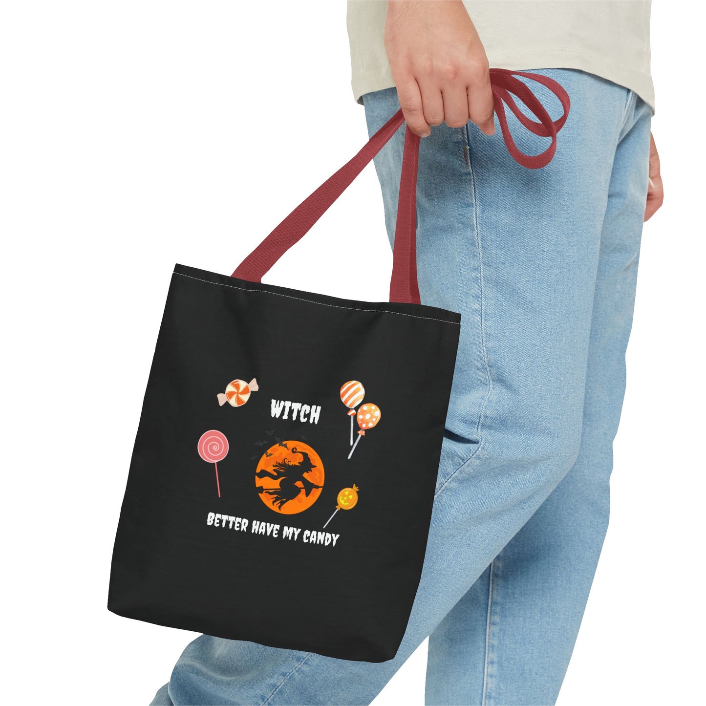 Halloween Tote Bag Gift for Spooky Season Trick or Treating Candy Bag Fall Themed Reusable Lunch Tote