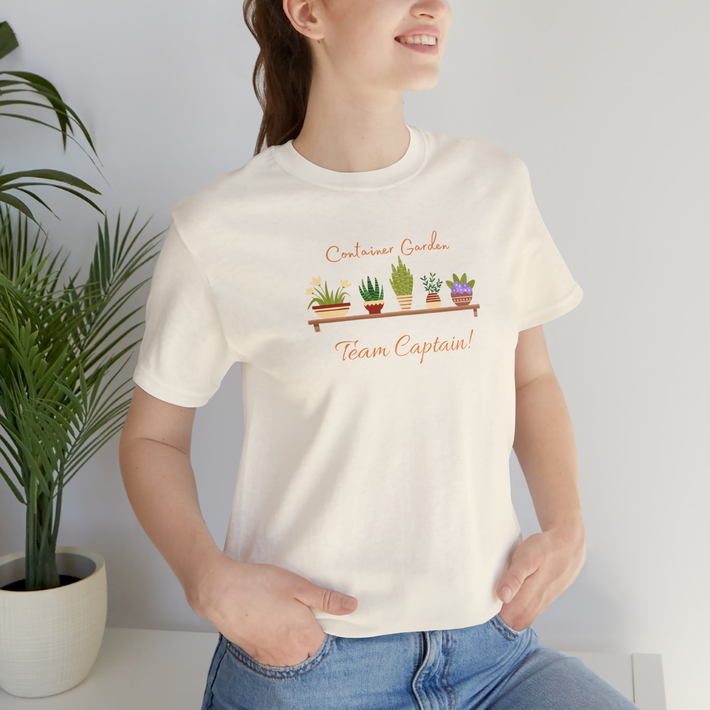 Unisex Garden Themed Container Garden Team Captain Gardening T-Shirt