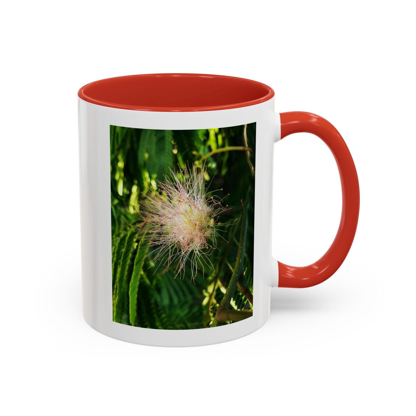 11oz Garden Themed Silk Blossom Plant Foliage Two Tone Coffee Mug