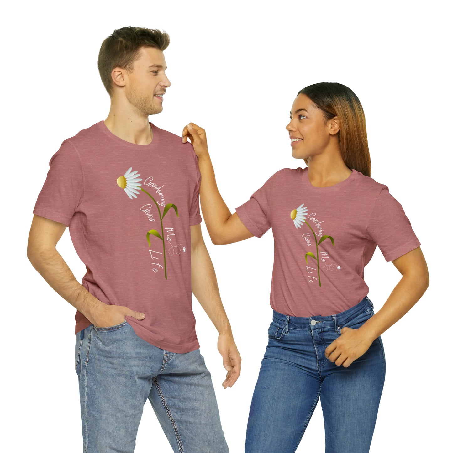 Unisex Gardening Shirt, Daisy and Ladybug Gardening Gives Me Life