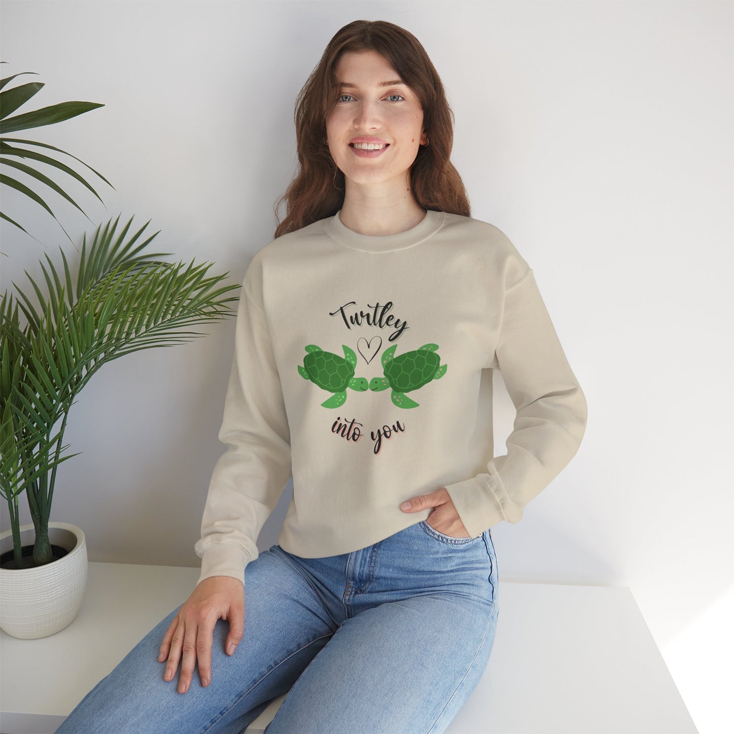 Unisex Cute Turtle Lover Turtley Into You Sweatshirt