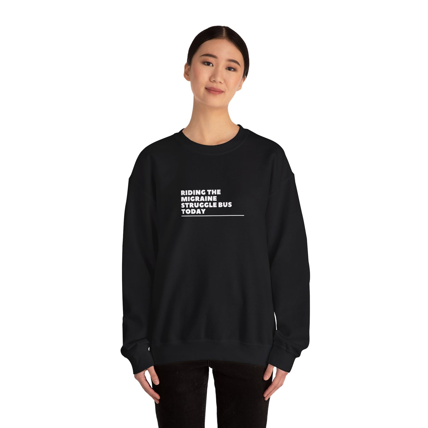 Unisex Migraine Day Invisible Illness Riding The Struggle Bus Warrior Sweatshirt