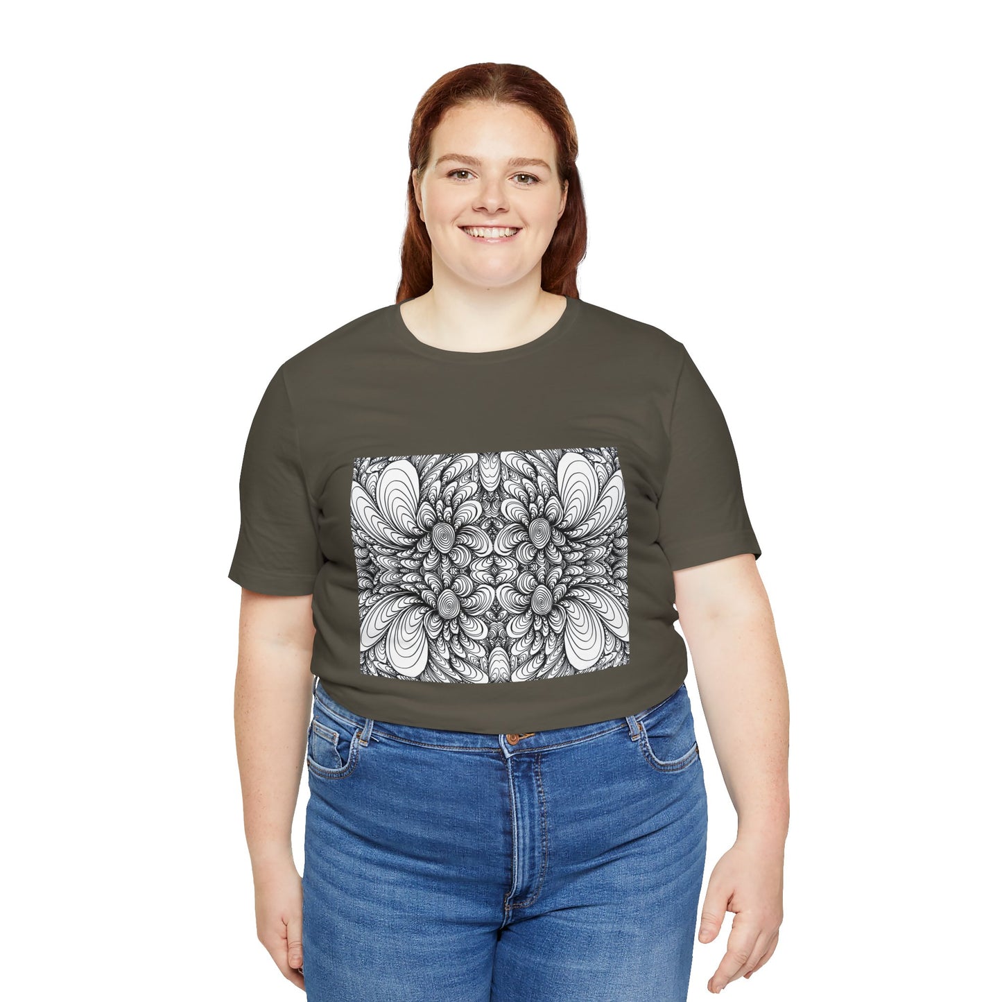 Unisex Original Line Art T-Shirt -Blooms