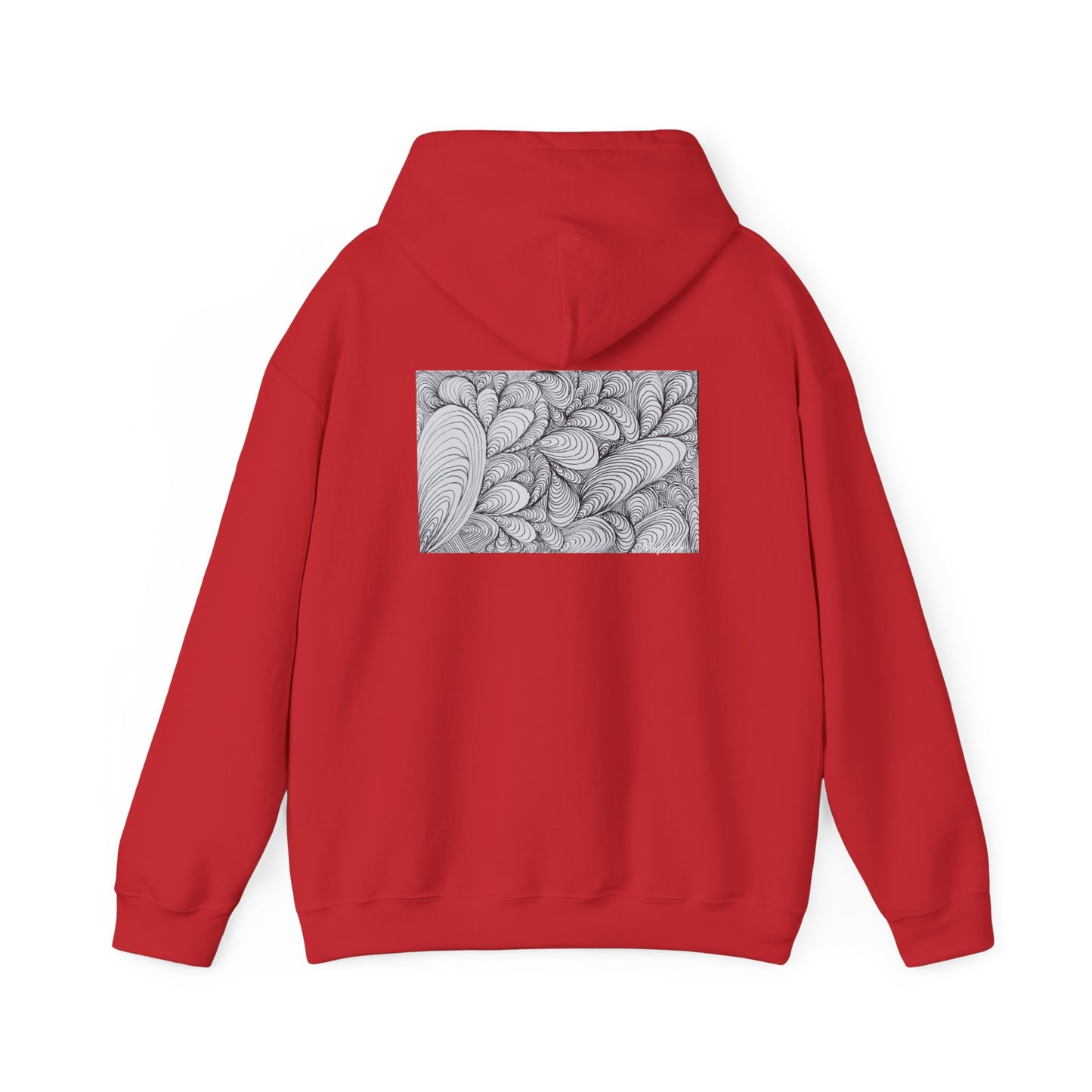 Unisex Heavy Blend™ Original Rough Artwork Midsize Print Hooded Sweatshirt