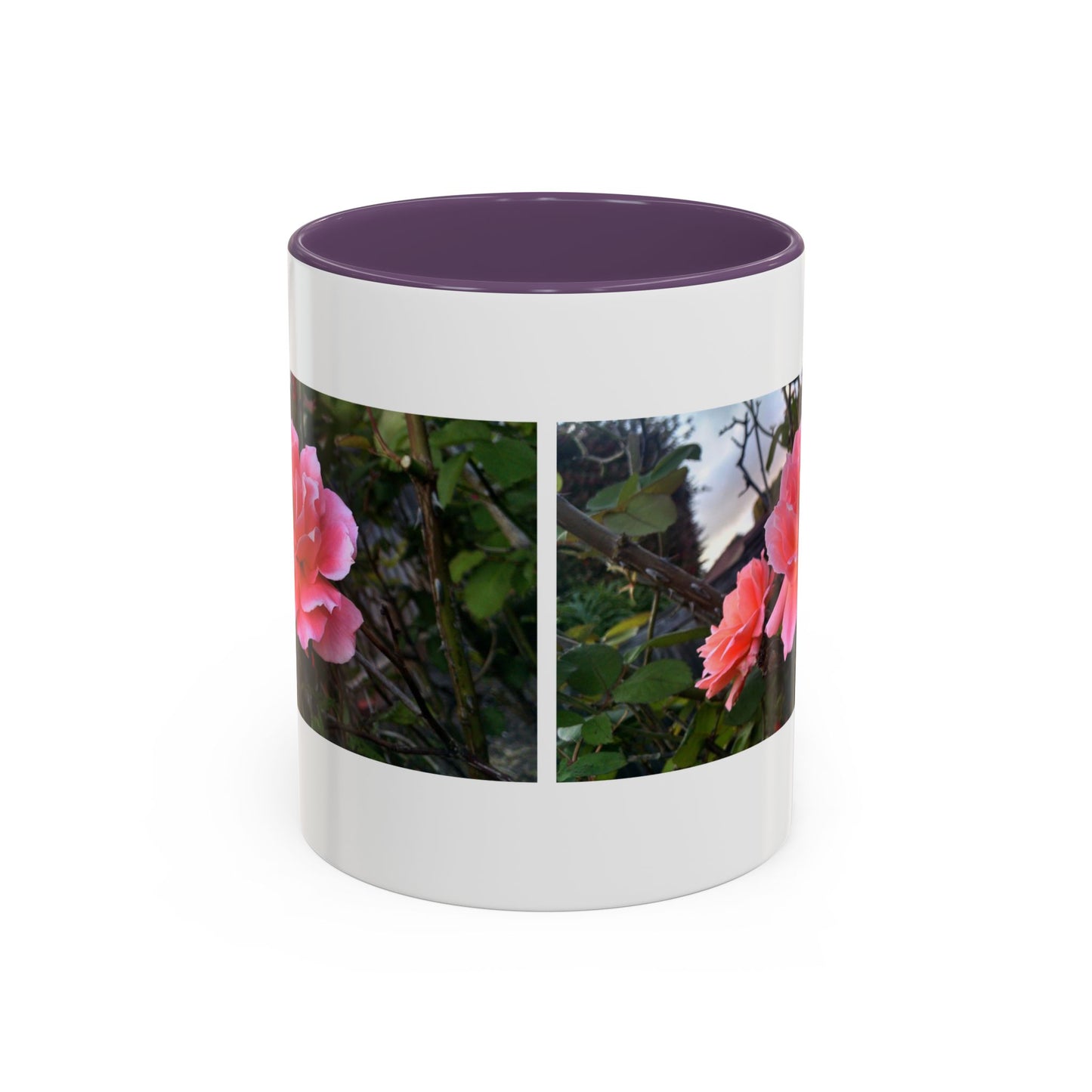 11oz/15oz Garden Themed Double Delight Rose Coffee Mug