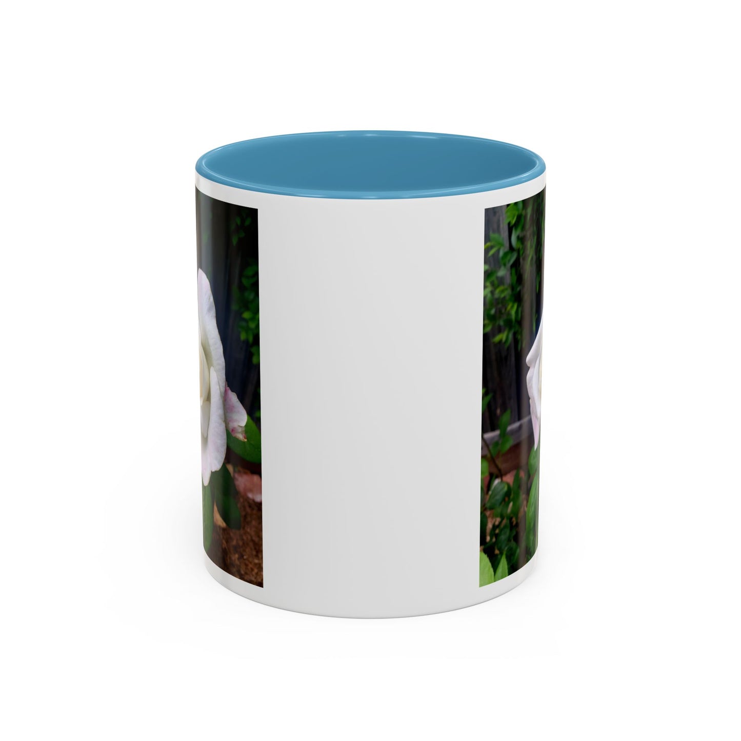 11oz/15oz Garden Themed White Sugar Moon Hybrid Tea Roses Coffee Mug