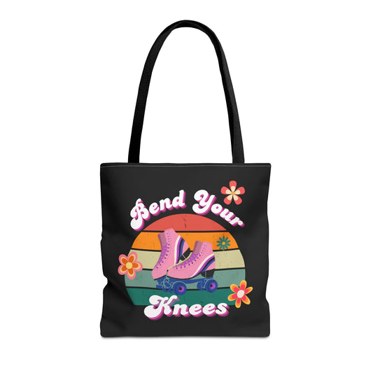 Unisex Retro Vibes Bend Your Knees Skate Day Tote Bag