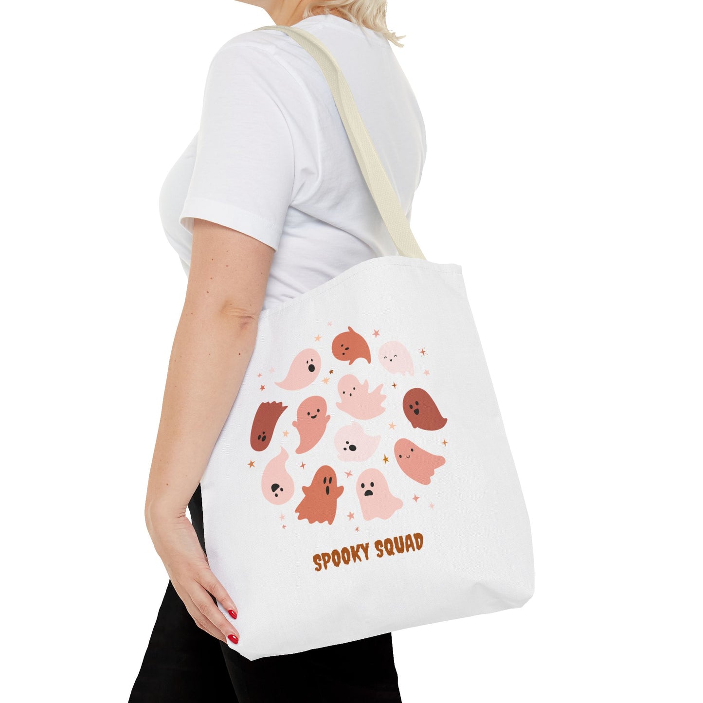 Cute Ghosts Halloween Gang Fall Spooky Squad Fall Season Tote Trick or Treating Candy Bag Reusable Lunch Bag