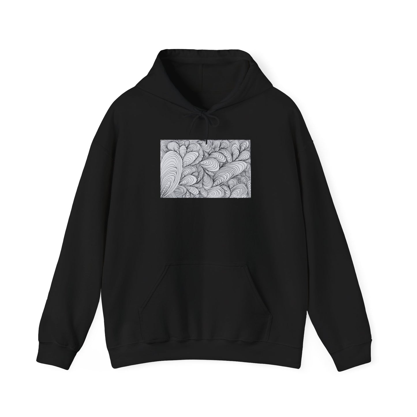 Unisex Heavy Blend™ Original Rough Artwork Midsize Print Hooded Sweatshirt