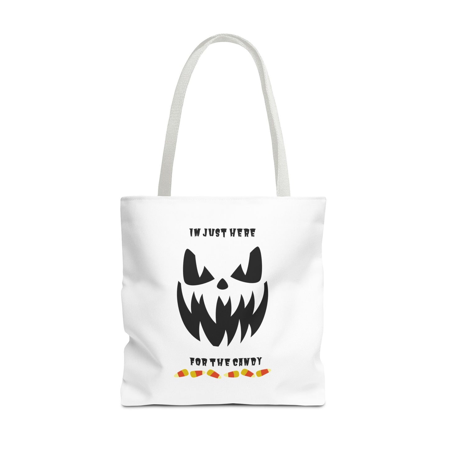 Halloween Candy Corn Scary Face Tote Spooky Season Trick or Treating Candy Bag Reusable Lunch Tote