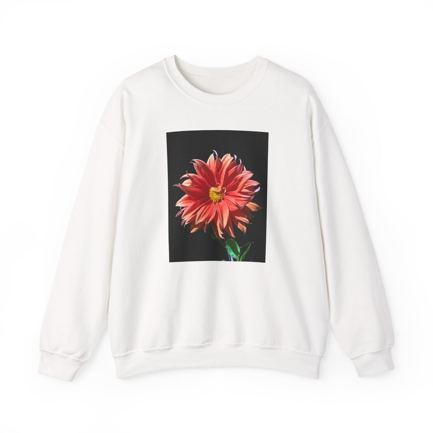 Unisex Heavy Blend™ Crewneck Dahlia Flower Sweatshirt