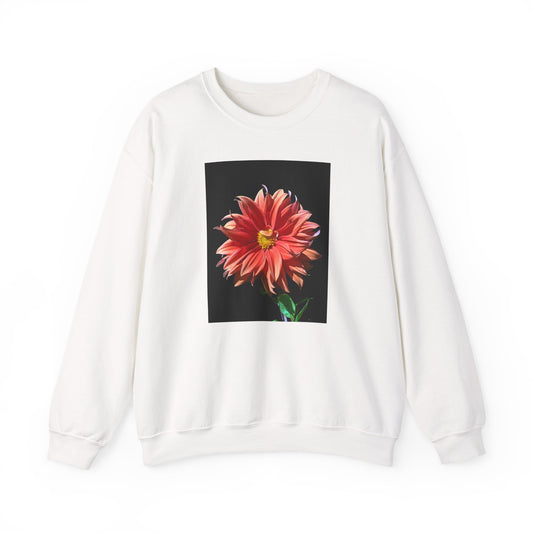 Unisex Heavy Blend™ Crewneck Dahlia Flower Sweatshirt