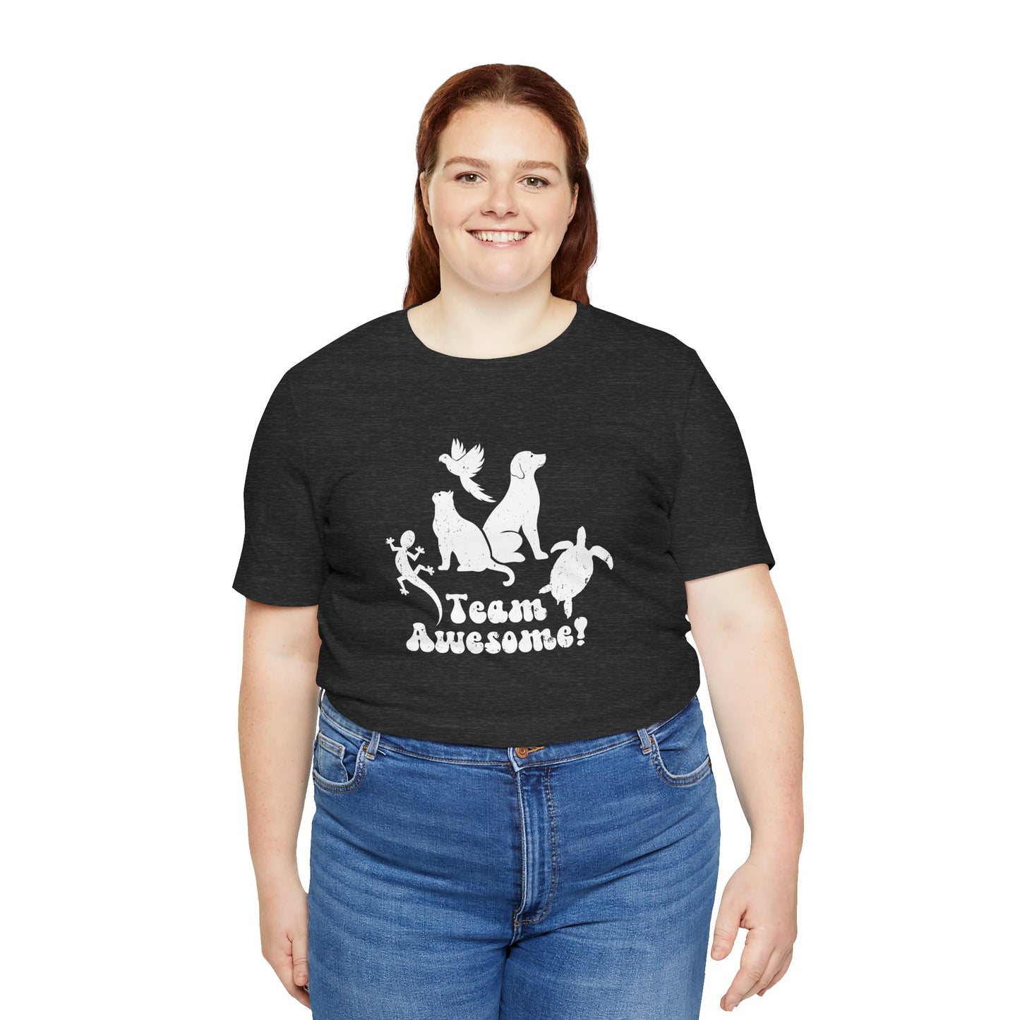 Unisex Animal Lover Lizard Cat Bird Dog Turtle Team Awesome T-Shirt