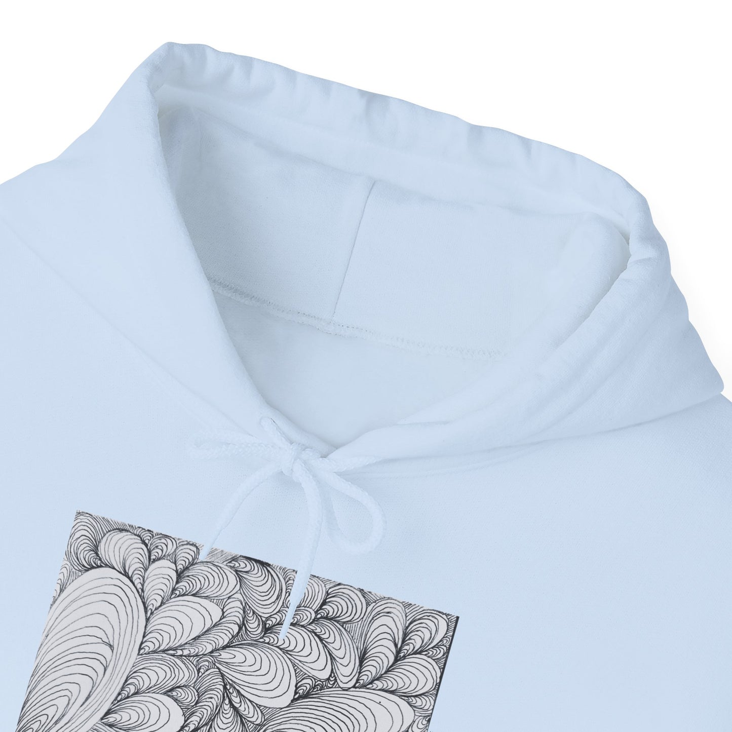 Unisex Heavy Blend™ Original Rough Artwork Midsize Print Hooded Sweatshirt