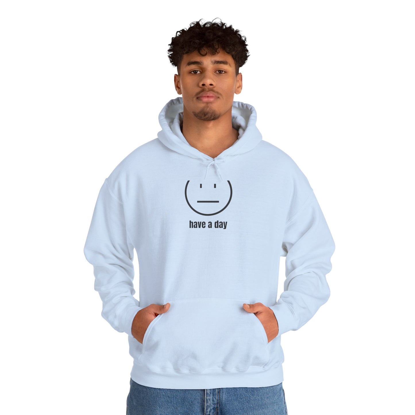 Unisex Heavy Blend™ Straight Face Have A Day Hooded Sweatshirt