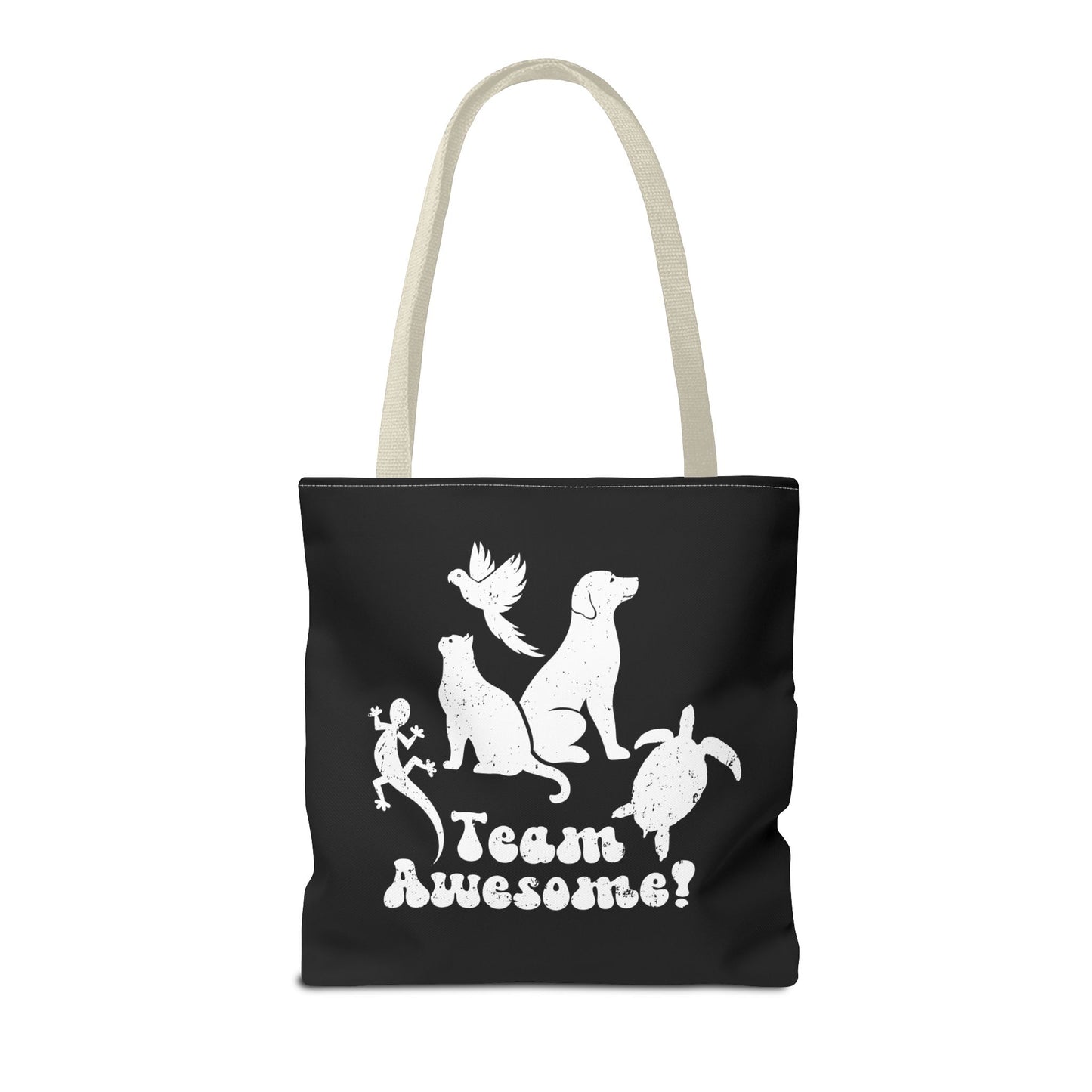 Unisex Animal Lover Lizard Cat Bird Dog Turtle Team Awesome Tote Bag