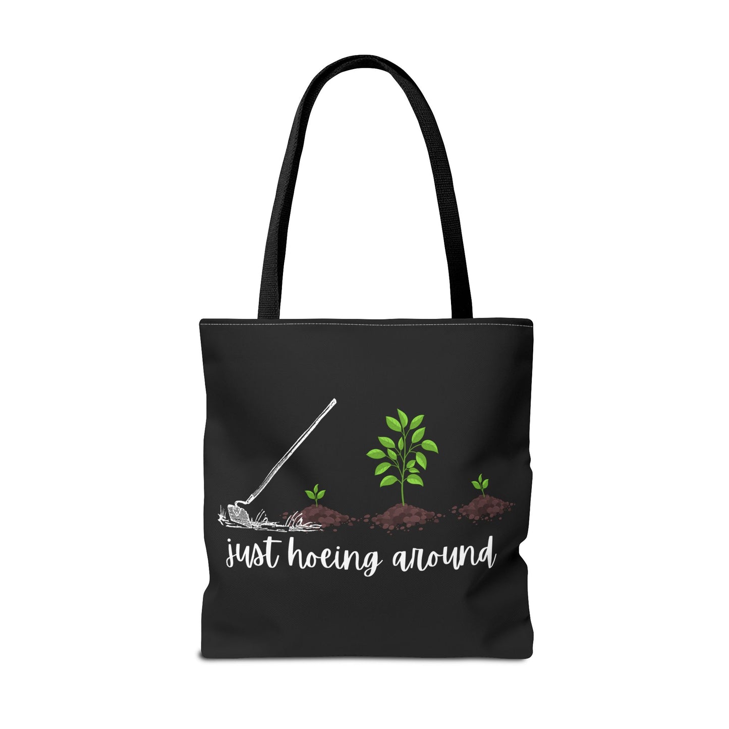 Unisex Just Hoeing Around Gardening Themed All Over Print Tote Bag