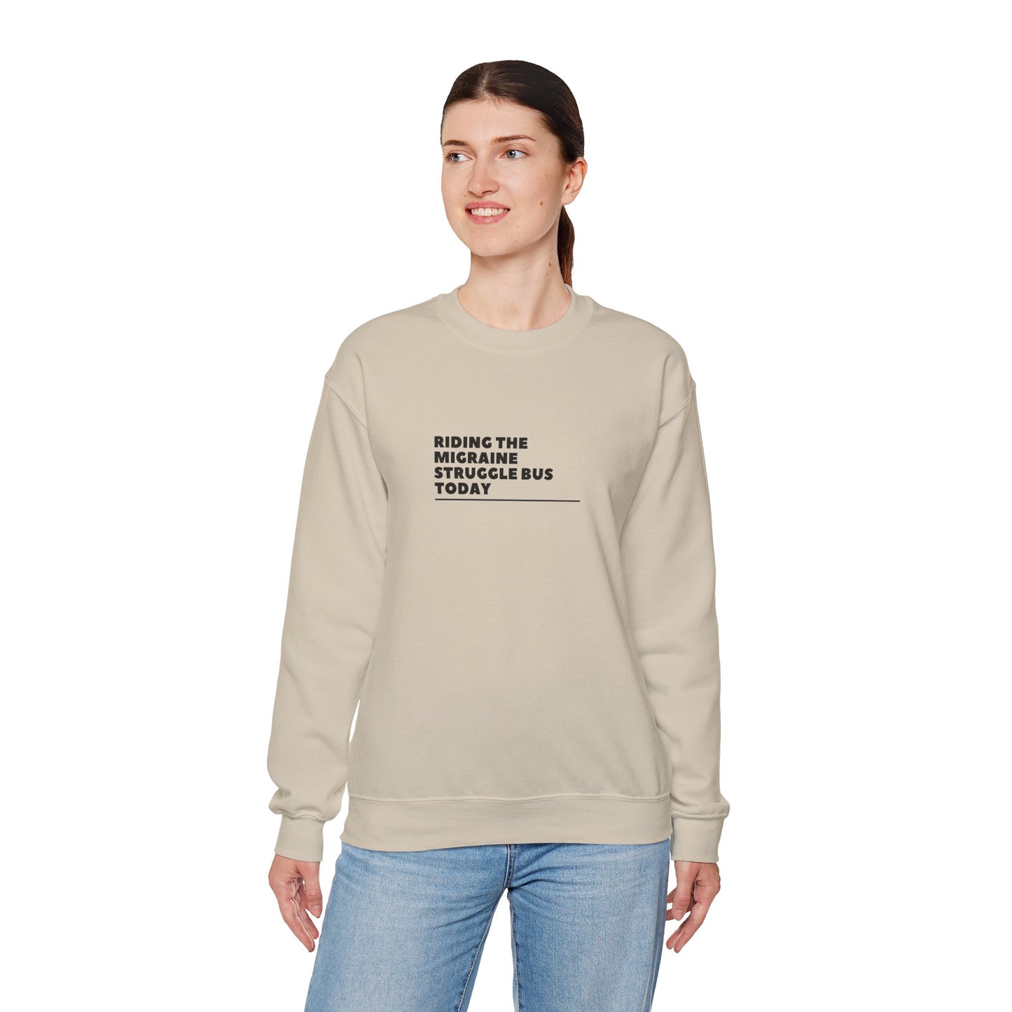 Unisex Migraine Day Invisible Illness Riding The Struggle Bus Warrior Sweatshirt