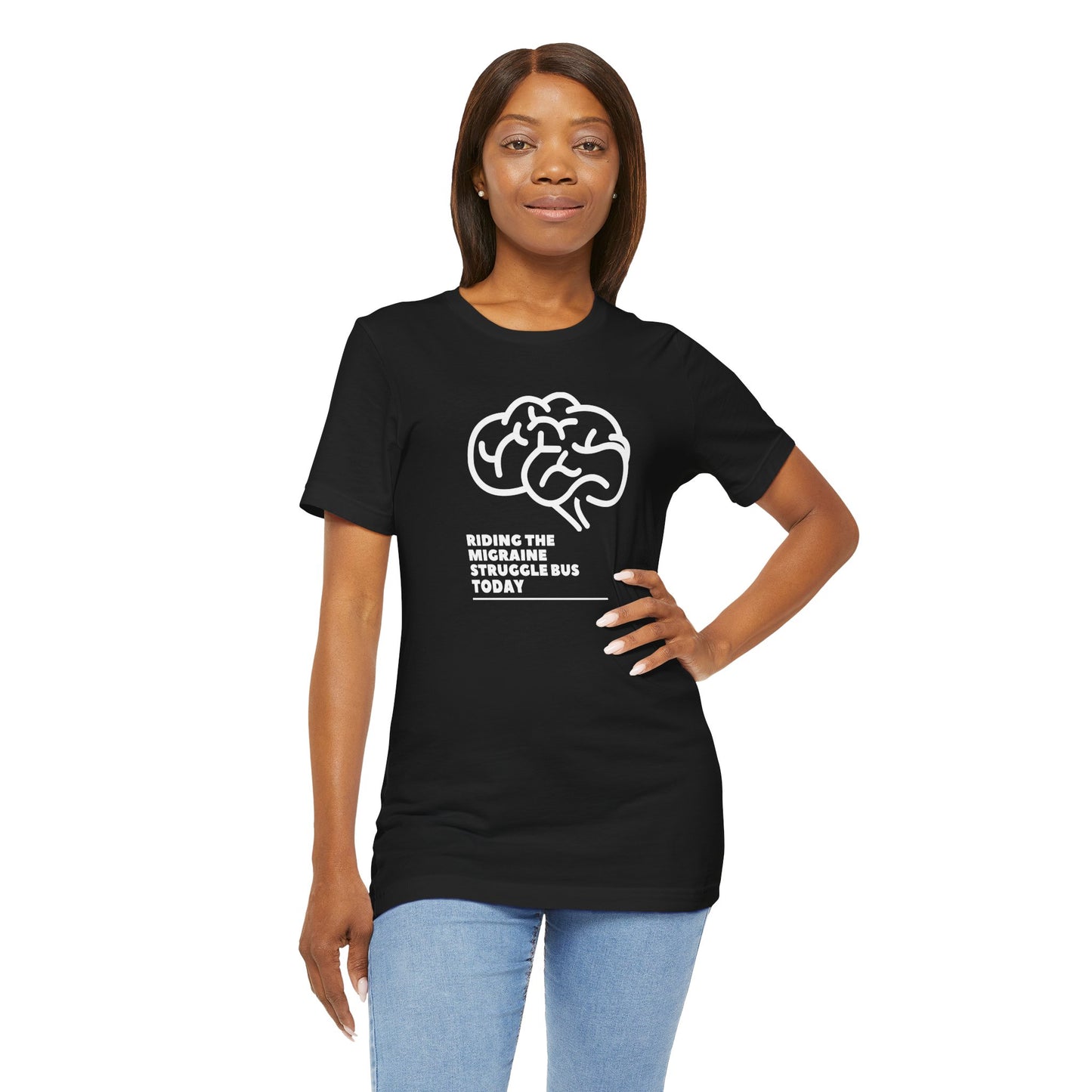 Unisex Migraine Day Invisible Illness Warrior Riding The Struggle Bus Tshirt