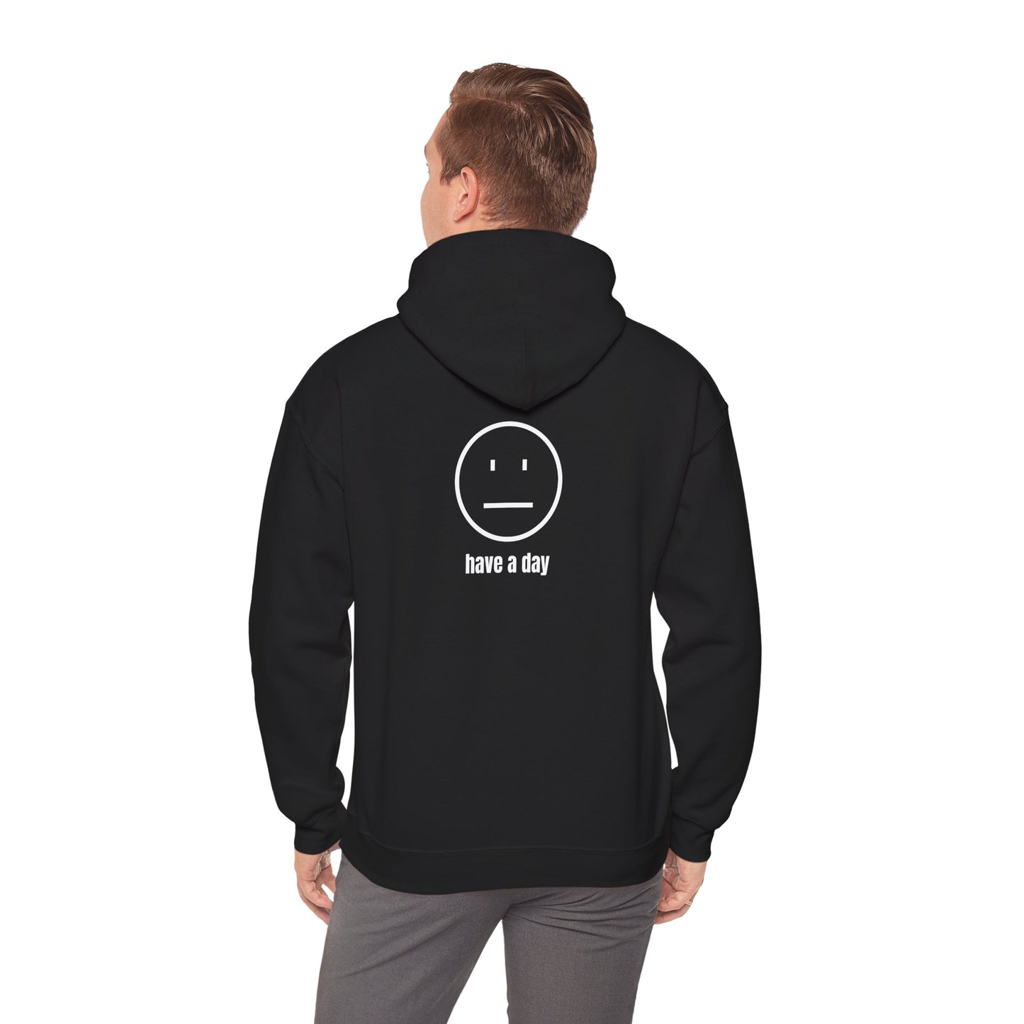 Unisex Heavy Blend™ Straight Face Have A Day Hooded Sweatshirt