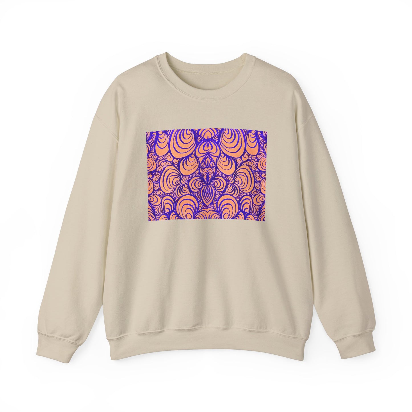 Unisex Original Line Art Sweatshirt - Puzzle Panels 1 Color Pop Run