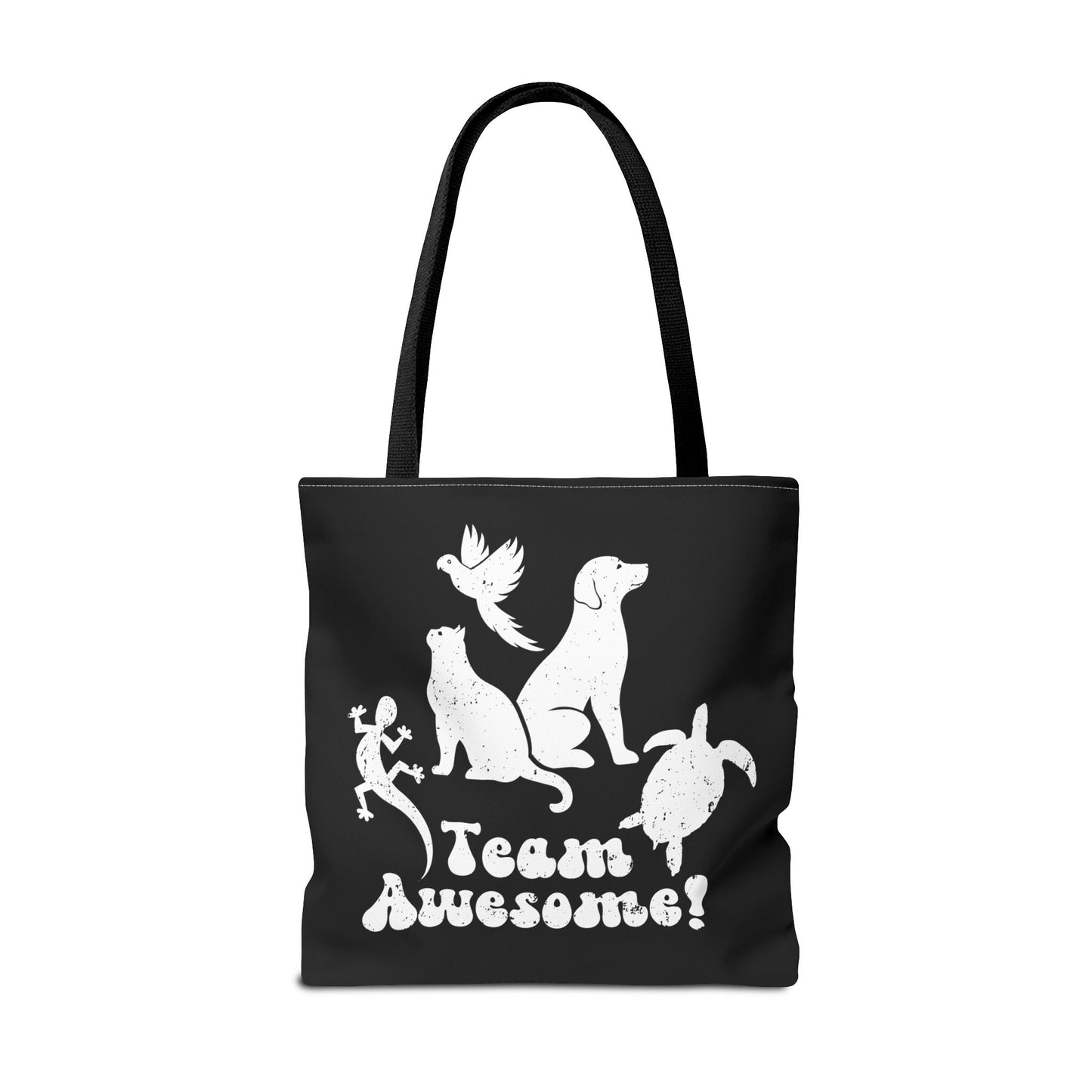 Unisex Animal Lover Lizard Cat Bird Dog Turtle Team Awesome Tote Bag