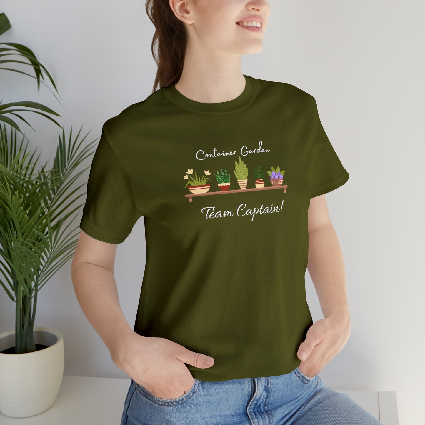 Unisex Garden Themed Container Garden Team Captain Gardening T-Shirt