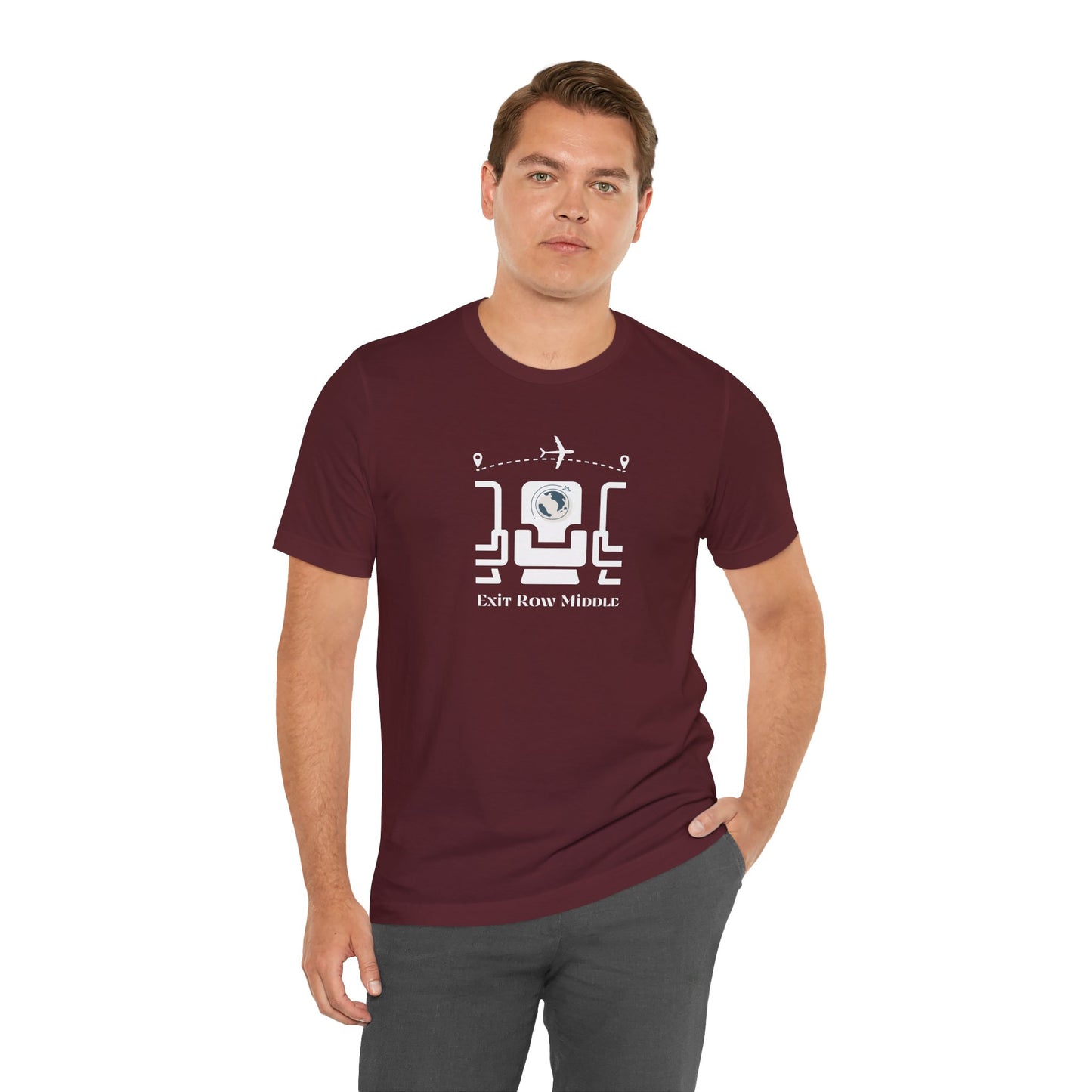 Unisex Jersey Short Sleeve Exit Row Middle Travel T-Shirt