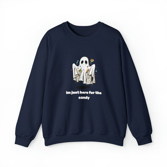 Unisex Cute Ghost  Im Just Here for The Candy Sweatshirt