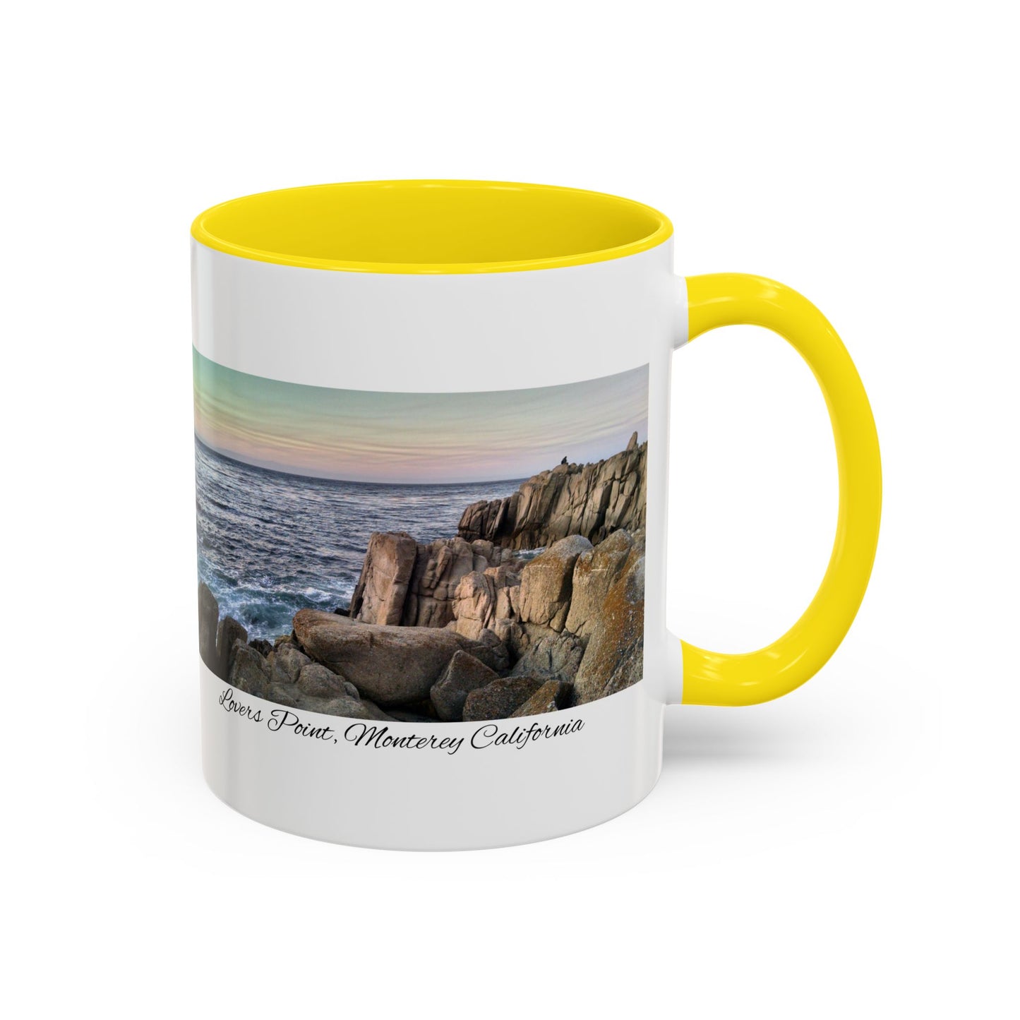 11oz/15oz Ocean View Travelers Coffee Mug Lovers Point, Monterey California San Francisco Bay Area Keepsake