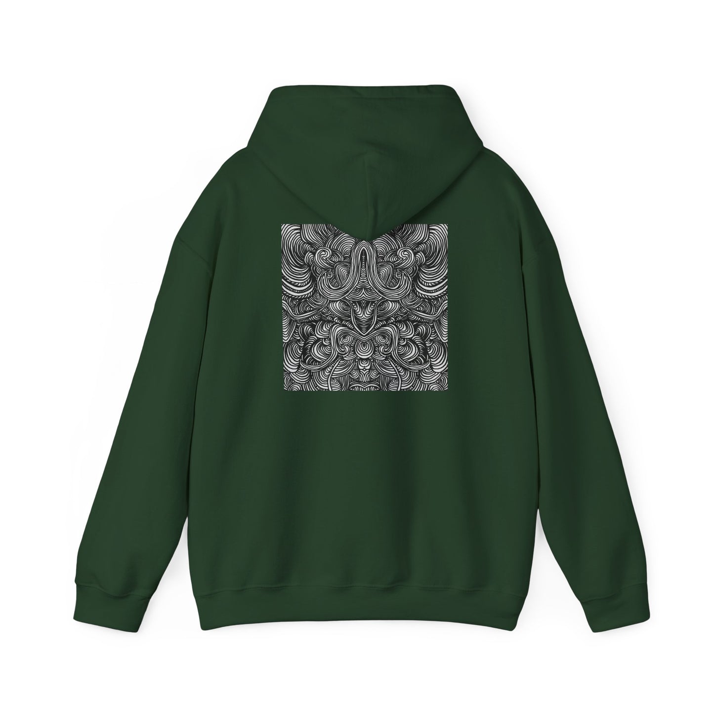Unisex Heavy Blend™ Original Minimalist Line Art Full Size Hooded Sweatshirt - Liquid