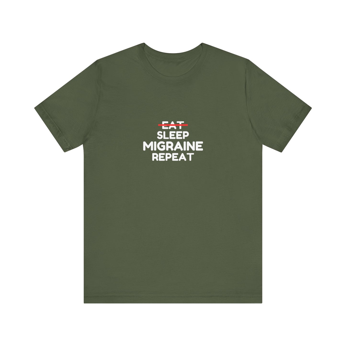 Unisex Migraine Day Invisible Illness Warrior Eat Sleep Migraine Repeat Tshirt