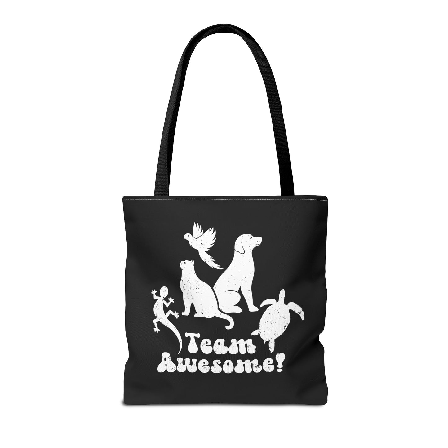 Unisex Animal Lover Lizard Cat Bird Dog Turtle Team Awesome Tote Bag