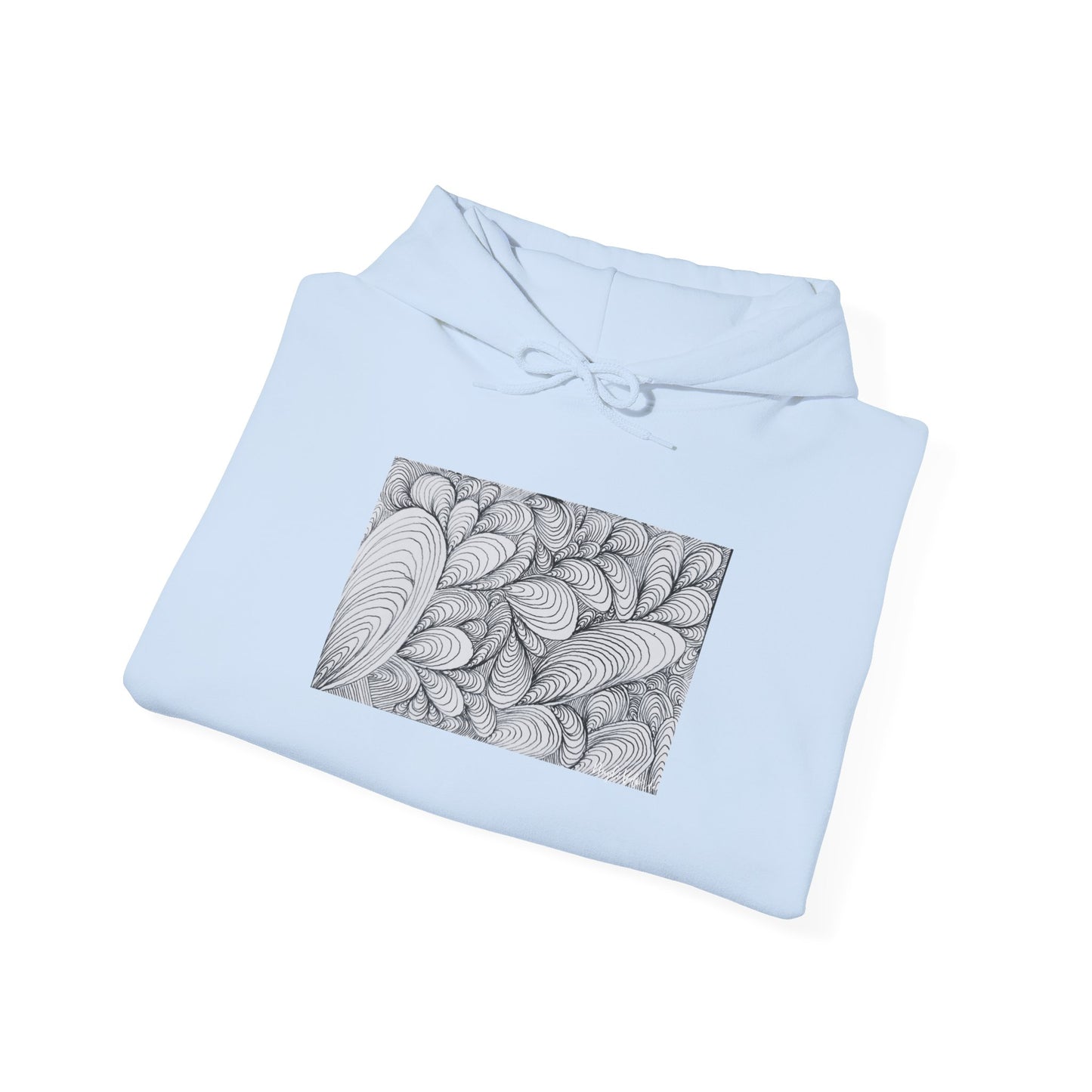 Unisex Heavy Blend™ Original Rough Artwork Midsize Print Hooded Sweatshirt