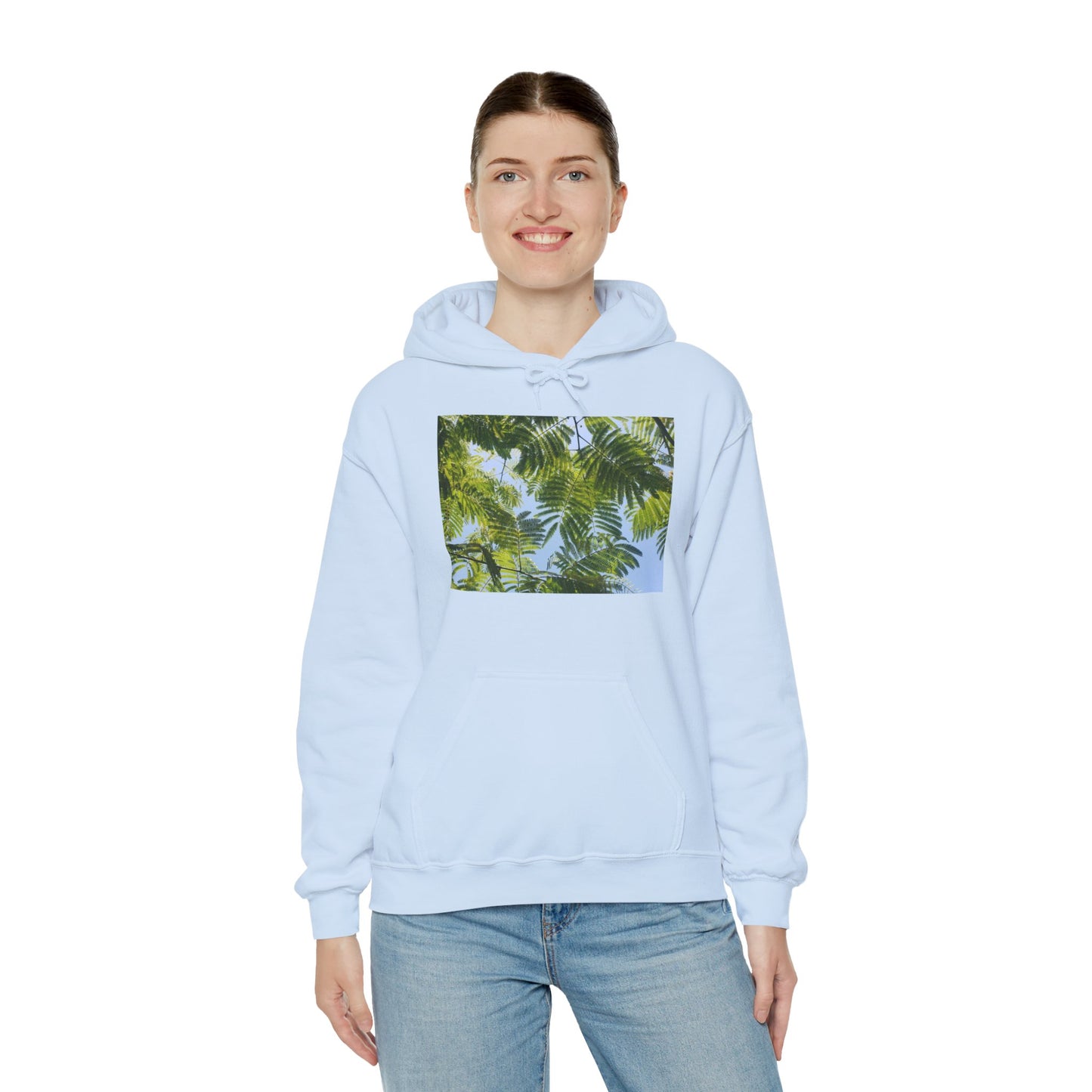 Unisex Heavy Blend™ Original Print Silk Canopy Crewneck Hooded Sweatshirt