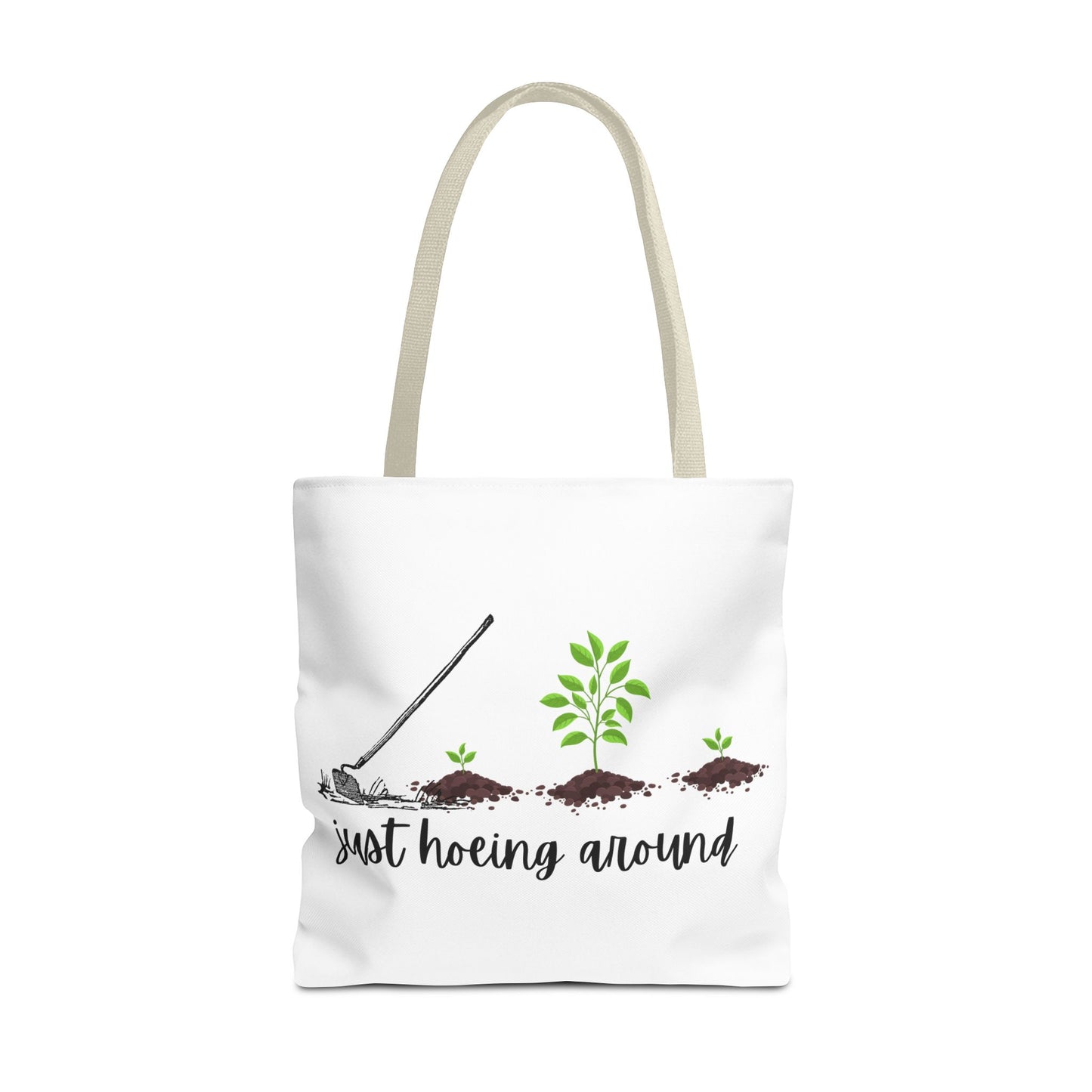 Unisex Just Hoeing Around Gardening Themed All Over Print Tote Bag