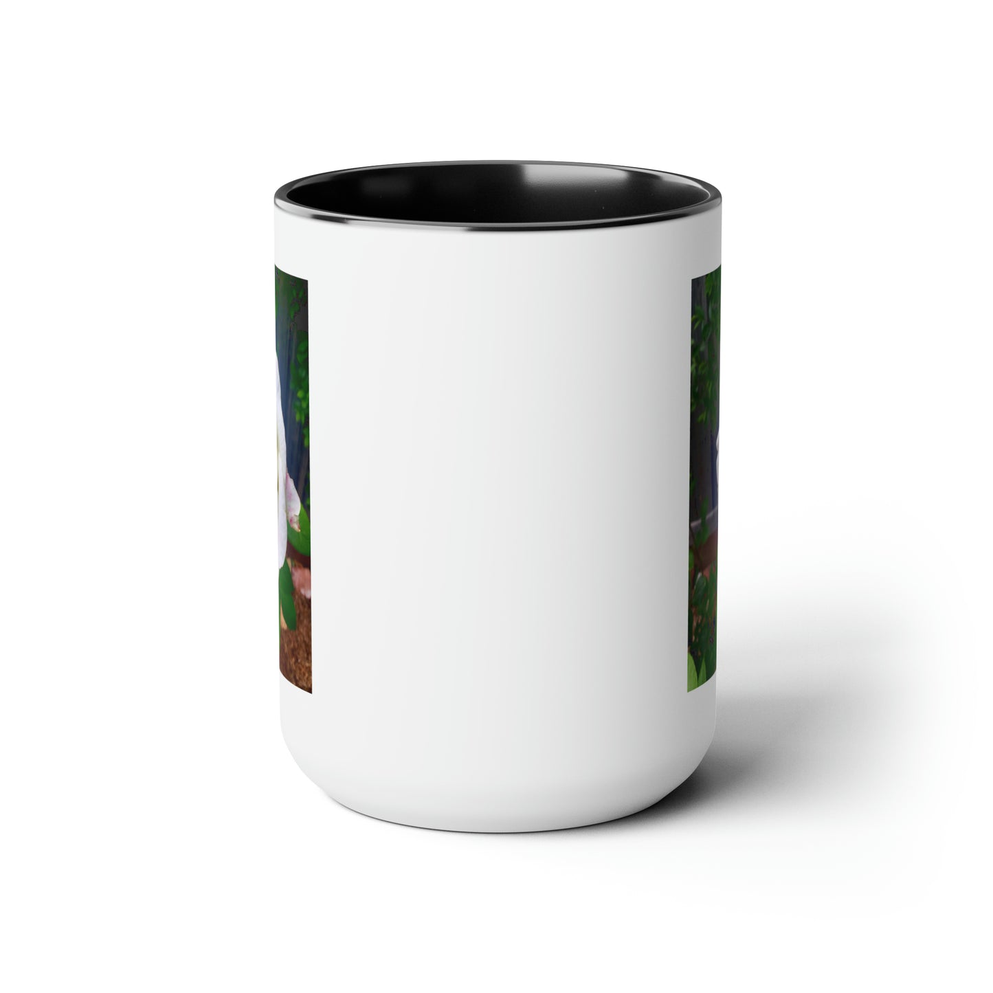 15oz Garden Themed White Sugar Moon Hybrid Tea Rose Coffee Mug