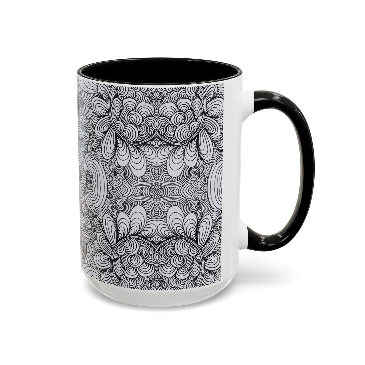 11oz/15oz Original Line Art Coffee Mug - Apricots Noir Mirage