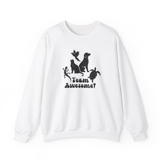 Unisex Animal Lover Lizard Cat Bird Dog Turtle Team Awesome Sweatshirt