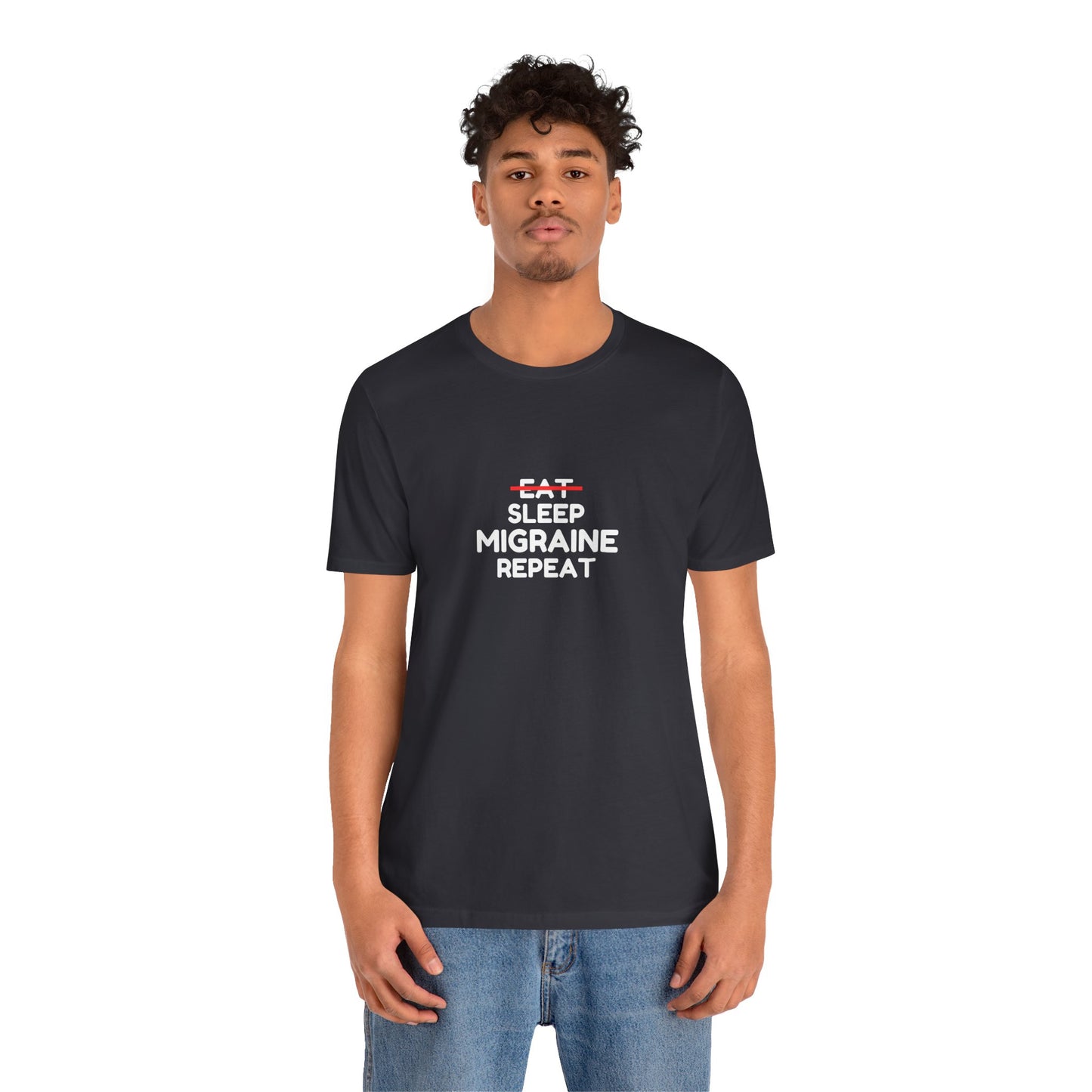 Unisex Migraine Day Invisible Illness Warrior Eat Sleep Migraine Repeat Tshirt