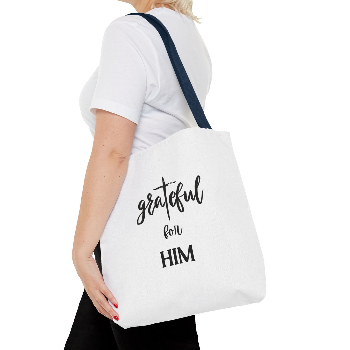 Unisex GraTeful For Him Faith Bible Study Reusable Lunch Bag Everyday Carry Tote Bag