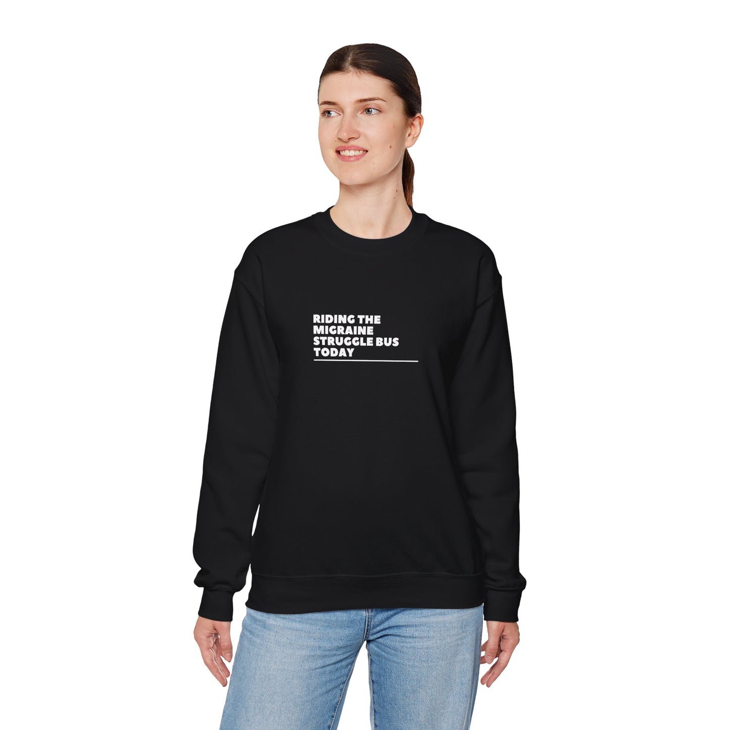 Unisex Migraine Day Invisible Illness Riding The Struggle Bus Warrior Sweatshirt