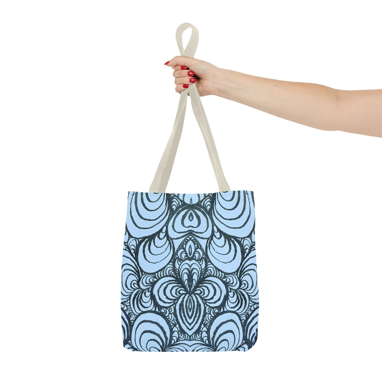 Unisex Original Line Art - All Over Print Tote Bag - Puzzle Panels 1 Color Pop Polar